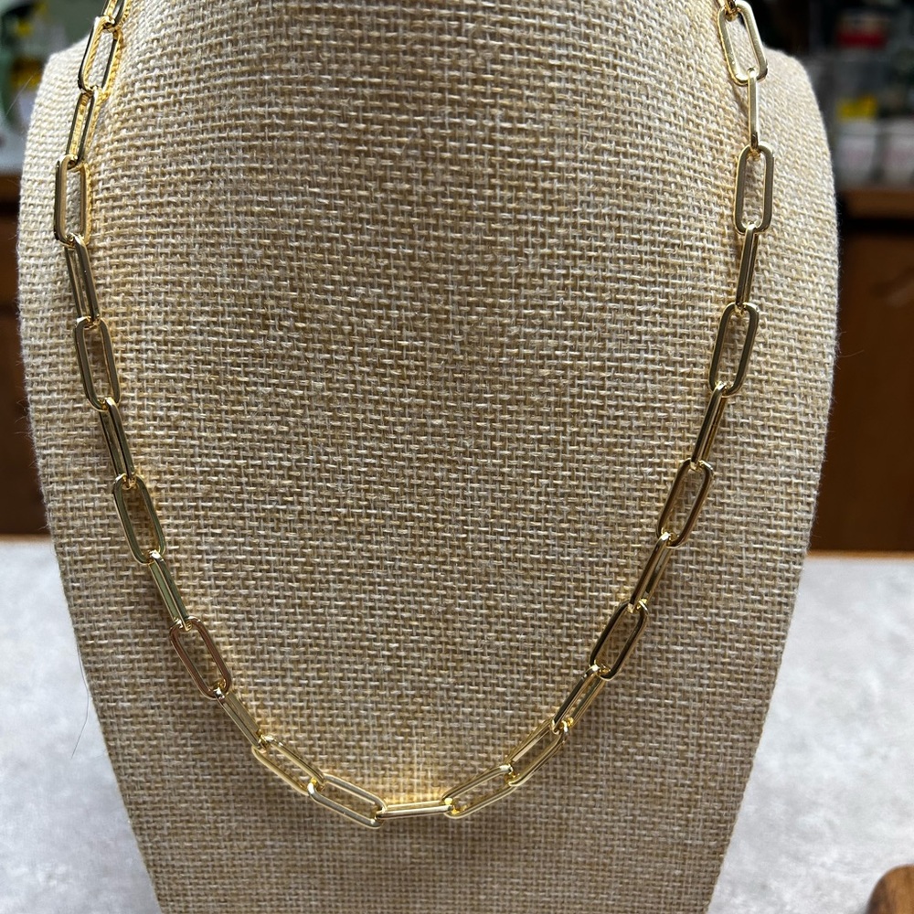 Origami Owl gold paper clip chain